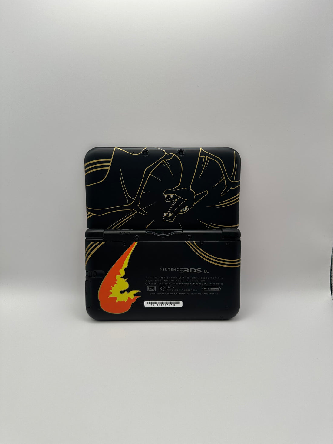 Nintendo 3DS XL - Schwarz, Glurak Design