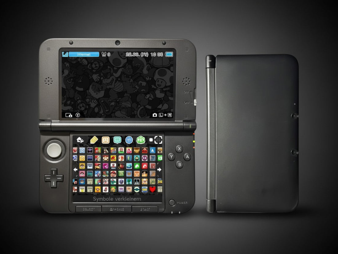 Nintendo 3DS XL in Schwarz, Zustand A+ – Hauptbild