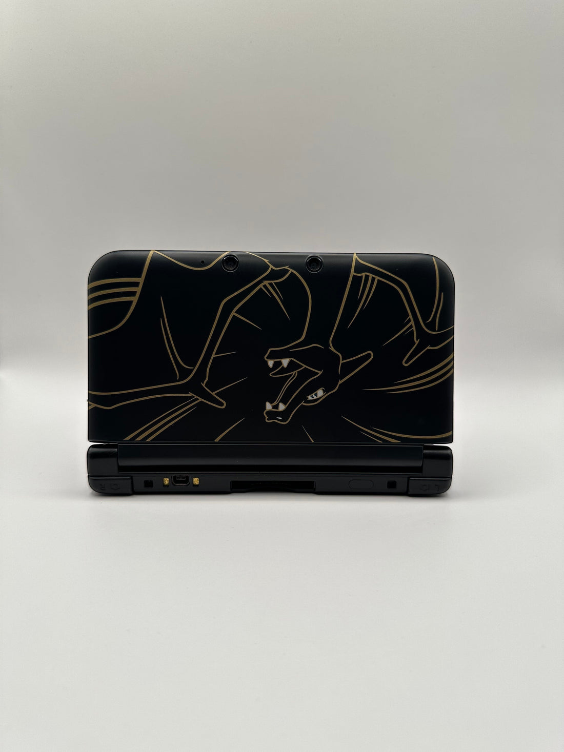 Nintendo 3DS XL - Schwarz, Glurak Design