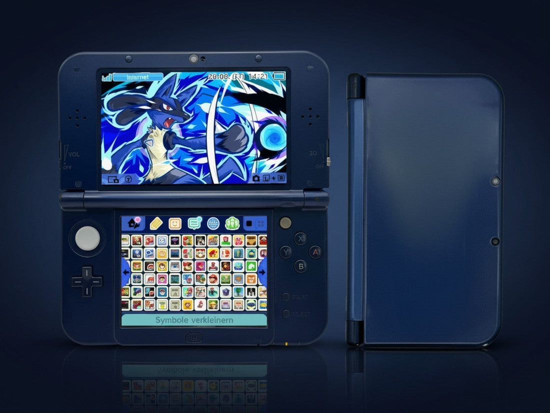 ReCollected New Nintendo 3DS XL in Blau mit zwei Displays und vorinstallierten Spielen in sehr gutem Zustand