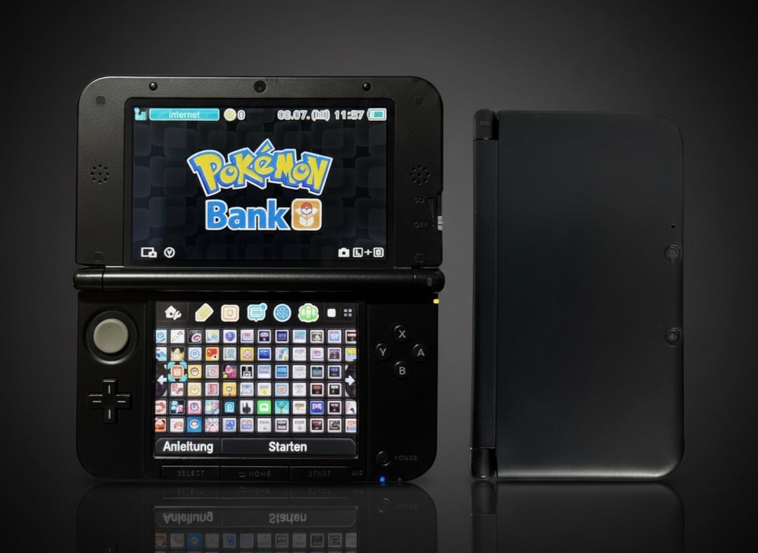 ReCollected New Nintendo 3DS XL Konsole in Schwarz mit dualem Bildschirm und vorinstallierten Spielen