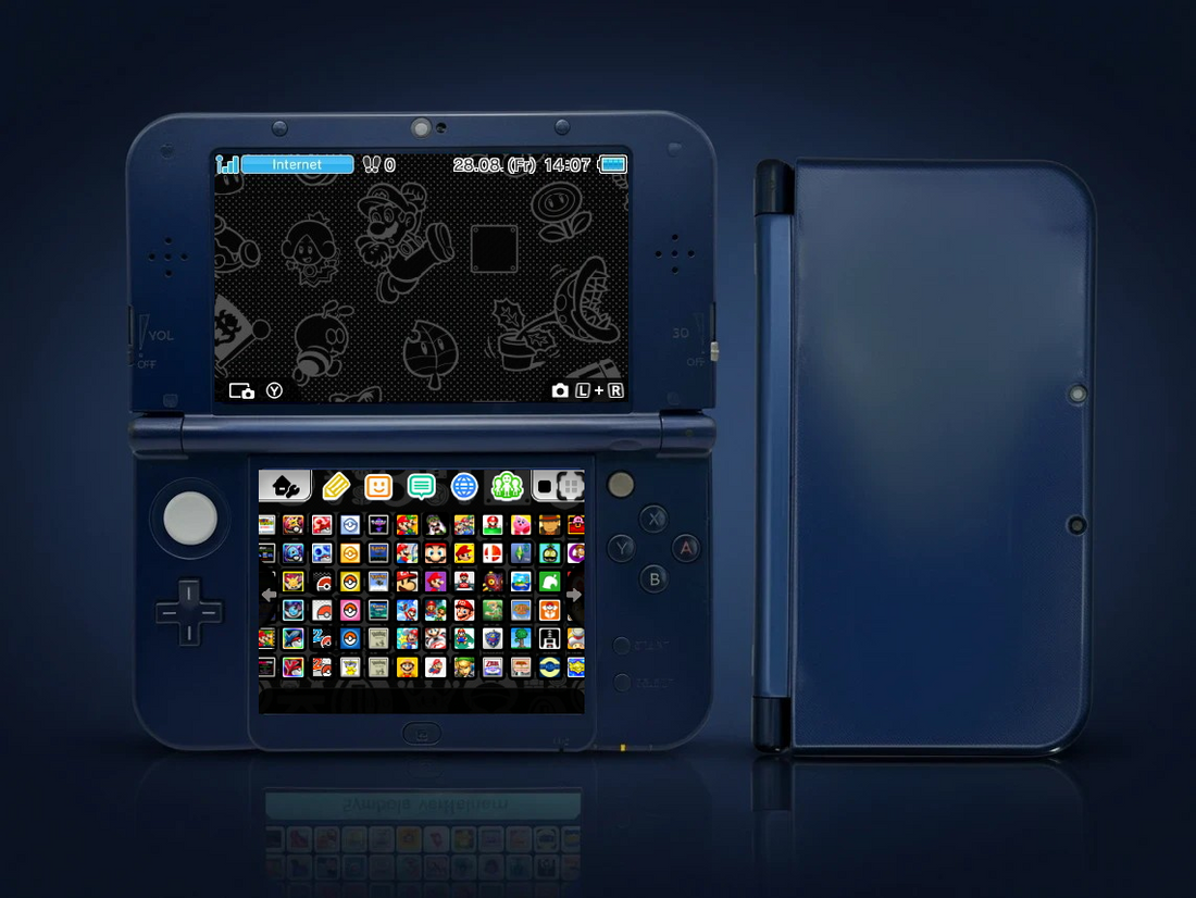 New Nintendo 3DS XL in Blau mit IPS-Display, Zustand S- – Hauptbild
